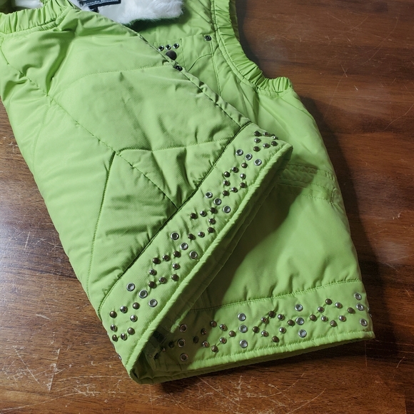 Powder River Outfitters by Panhandle Slim Studded Faux Fur Puffer Vest Women's M - Picture 13 of 13